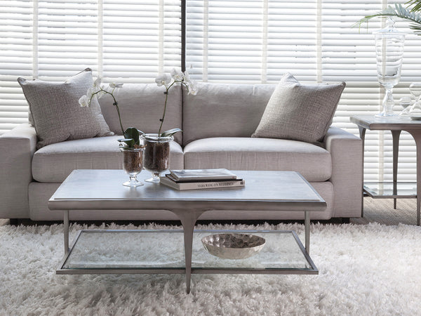 Lexington Artistica Home Zephyr Rectangular Cocktail Table With Unique Onyx Top And Elegant Iron Base For Stylish Living Spaces Gray Wood 2097-945