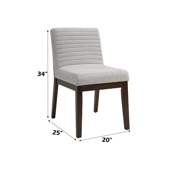 English Elm Edwyn Gray Linen Side Chair Set of 2 — Plush Padded Seats, Solid Rubberwood Frame, Stylish Dining Accent B2726P246614
