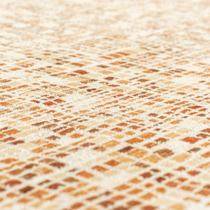 Louis de Poortere Gallery Collection Cubik Abstract Grid Area Rug for Modern Living Rooms and Office Spaces Pumpkin 4'7 x 6'7 119885