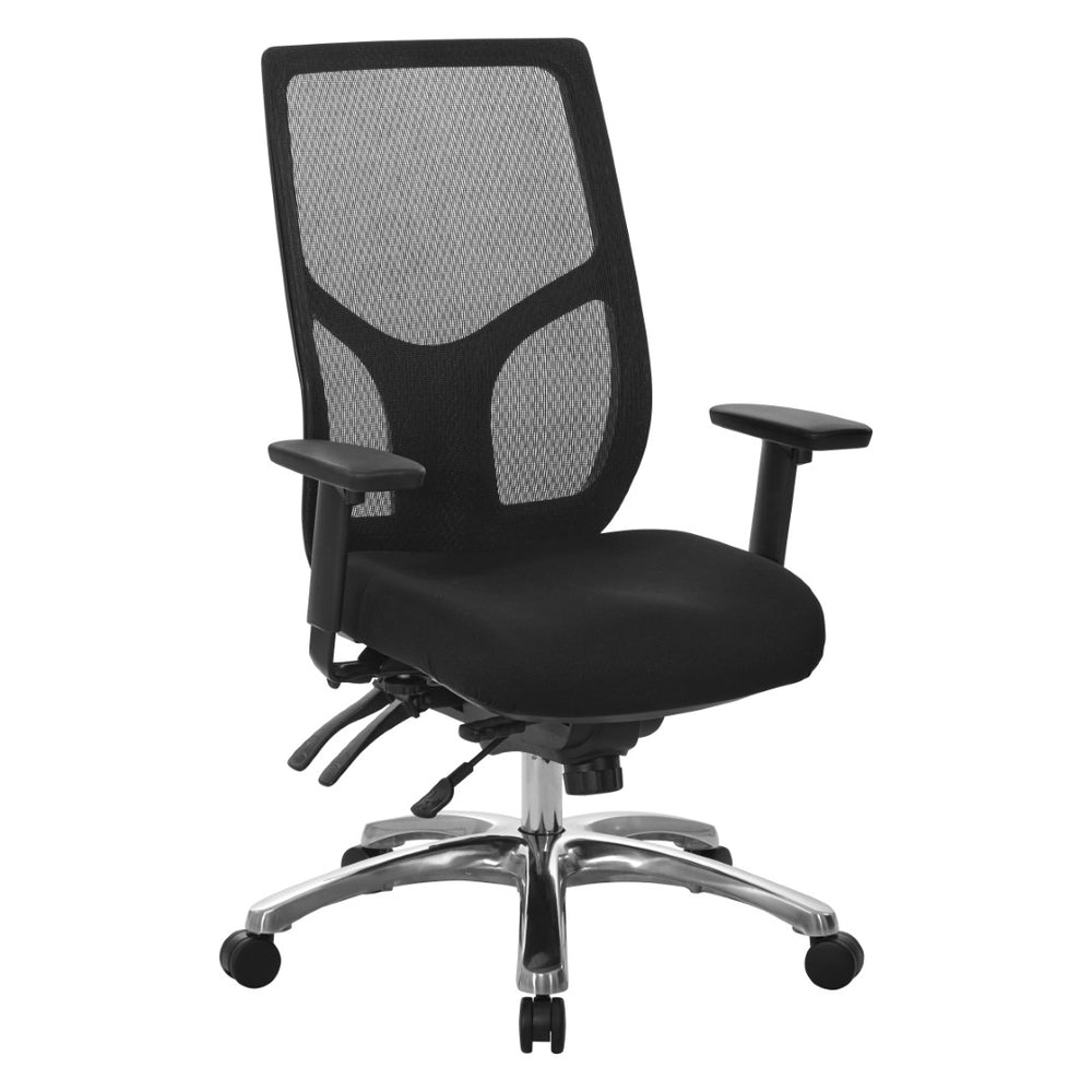 OSP Home Furnishings Progrid Ergonomic Mesh High-back Office Chair with Lumbar Support and Aluminum Base 99893-30