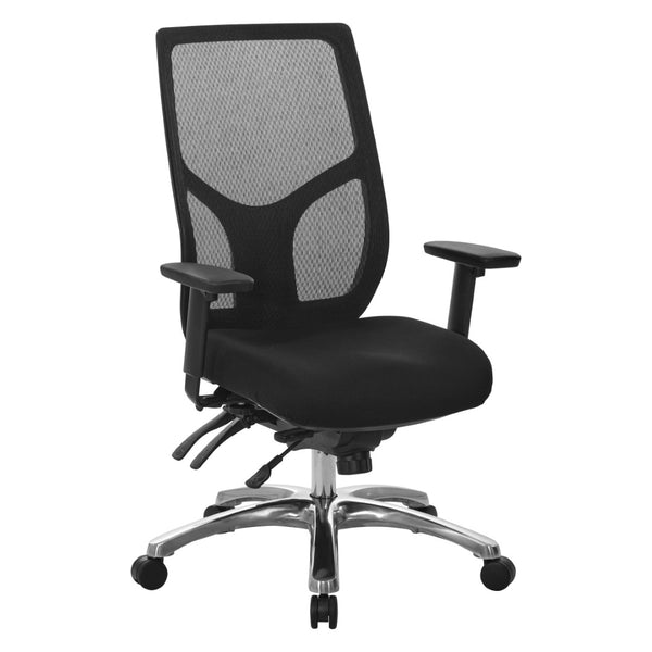 OSP Home Furnishings Progrid Ergonomic Mesh High-back Office Chair with Lumbar Support and Aluminum Base 99893-30