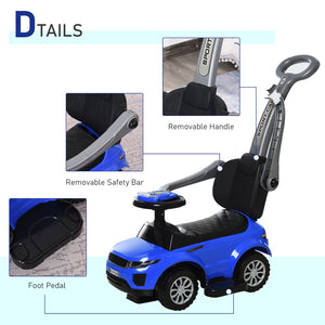 English Elm Aosom Toddler Ride on Push Car with Horn Music Steering Wheel and Secure Guardrail W2225P229755