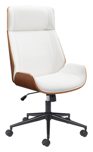 Zuo Modern Flex High Back Office Chair – Stylish Modern Design For Home Or Office, Premium Quality & Comfort White 100% Polyurethane,Plywood,Steel 110560-zuo-modern