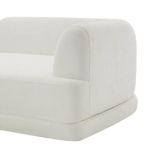 English Elm 115" L-shaped Sectional Three Piece Deep Seat Chaise Sofa for Modern Living Rooms Beige N767P385430A