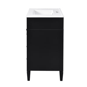 English Elm 30'' Modern Bathroom Vanity With Ceramic Sink, 2 Drawers & Tip-Out Storage For Stylish Organization N710P250194B