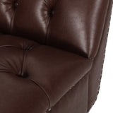 Christopher Knight Home® - Noble House - Varnell Contemporary Button Tufted Chaise Lounge, Dark Brown