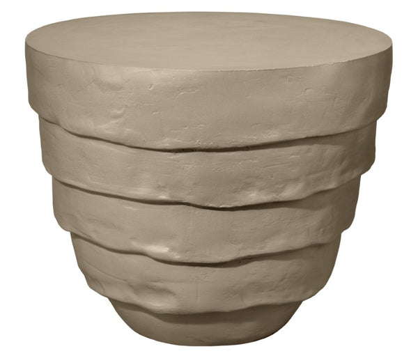 Jamie Young Co. Concentric Artisan Fiberglass Side Table Organic Shape Indoor Outdoor Neutral Decor 20CONC-STCE