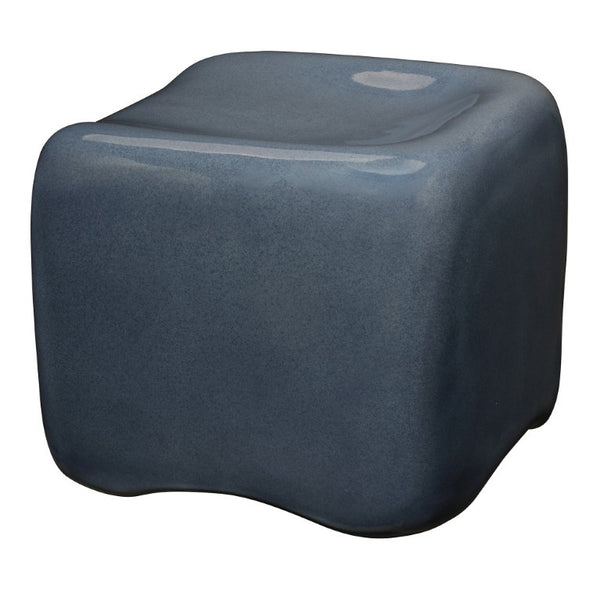 Jamie Young Co. Cushion Artisan Glass Fiber Concrete Accent Stool Scooped Seat Indoor Outdoor Use 20CUSH-STLNA