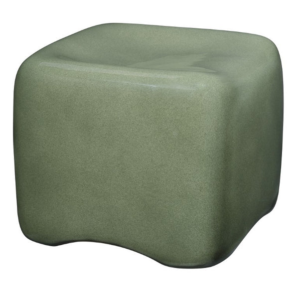 Jamie Young Co. Cushion Artisan Concrete Garden Stool Hand Glazed Glass Fiber Reinforced Indoor Outdoor 20CUSH-STLOL
