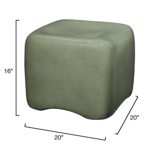 Cushion Artisan Concrete Garden Stool Hand Glazed Glass Fiber Reinforced Indoor Outdoor