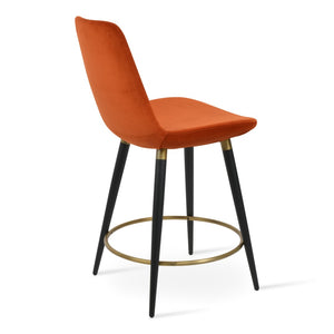 Soho Concept Eiffel Ana Barstools & Counterstools - Chic Boucle, Velvet & Nubuck Fabrics With 10-year Guarantee Black,Brass,Orange  Soho-concept-dining-chair-10154