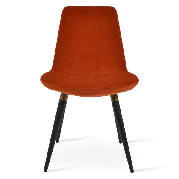 Soho Concept Eiffel Ana Chair - Stylish Dining Chair In Boucle, Velvet & Nubuck Fabrics With 10-year Guarantee! Black,Brass,Orange  Soho-concept-dining-chair-00001