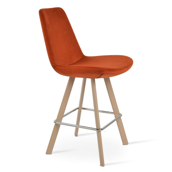 Soho Concept Eiffel Sword Barstools & Counterstools - Stylish Swivel Design With Premium Fabric & 10-year Warranty Natural,Orange  Soho-concept-dining-chair-10157
