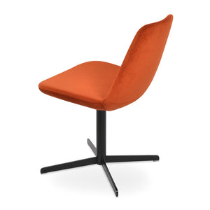 Soho Concept Eiffel 4 Star Swivel Chair - Stylish Dining Seat In Boucle, Velvet, Nubuck With 10-year Guarantee! Black,Orange  Soho-concept-dining-chair-00000