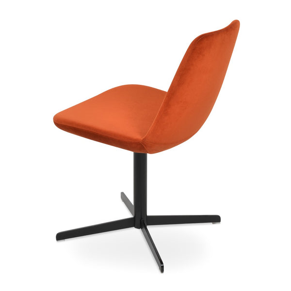 Soho Concept Eiffel 4 Star Swivel Chair - Stylish Dining Seat In Boucle, Velvet, Nubuck With 10-year Guarantee! Black,Orange  Soho-concept-dining-chair-00000