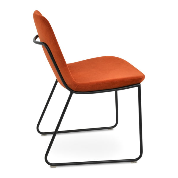 Soho Concept Eiffel Handle Back Dining Chair - Stylish Upholstery Options, 10-year Guarantee, 350 Lb Capacity Black,Orange  Soho-concept-dining-chair-00005