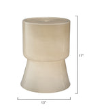 Jamie Young Co. Huntington Garden Glass Stool, Cream Cream Soda Lime Glass 20hunt-stcr