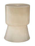 Jamie Young Co. Huntington Garden Glass Stool, Cream Cream Soda Lime Glass 20hunt-stcr