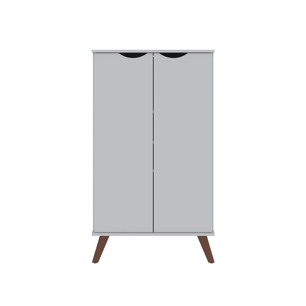 Manhattan Comfort Hampton Mid-Century Modern Shoe Closet White 20PMC1