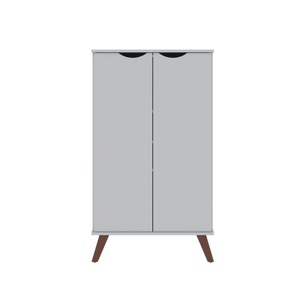 Manhattan Comfort Hampton Mid-Century Modern Shoe Closet White 20PMC1