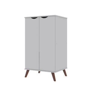 Manhattan Comfort Hampton Mid-Century Modern Shoe Closet White 20PMC1