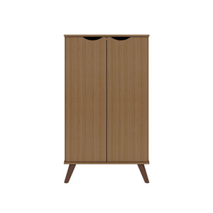Manhattan Comfort Hampton Mid-Century Modern Shoe Closet Maple Cream 20PMC5