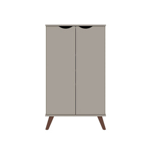 Manhattan Comfort Hampton Mid-Century Modern Shoe Closet Off White 20PMC6