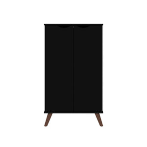 Manhattan Comfort Hampton Mid-Century Modern Shoe Closet Black 20PMC70