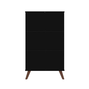 Manhattan Comfort Hampton Mid-Century Modern Shoe Closet Black 20PMC70