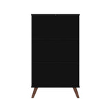 Manhattan Comfort Hampton Mid-Century Modern Shoe Closet Black 20PMC70