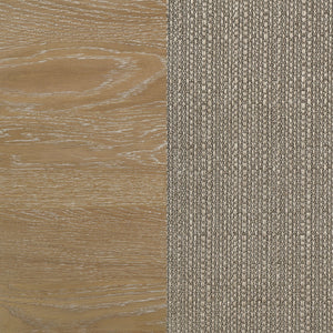 English Elm Dreydon Barley Upholstered Dining Side Chair Set of 2 — Distressed Light Brown Rubberwood Frame, Cozy Barley Fabric Back Support B062P374084