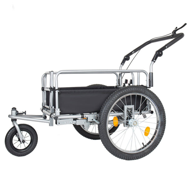 English Elm 3-in-1 Convertible Bike Cargo Trailer with Steel Frame Fat Tires and 150lb Capacity W2932P417635