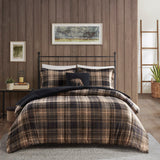 Woolrich Alton Lodge/Cabin Plush to Sherpa Down Alternative Comforter Set WR10-3106 Brown/Black