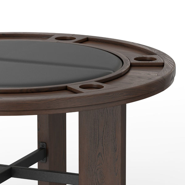 English Elm Gorman Round Walnut Game Dining Table with Reversible Top and Scandinavian Legs B050P412220