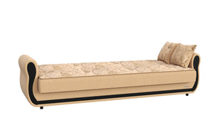English Elm PrimeNest Averna Collection Upholstered Convertible Sofabed with Storage Chenille Comfort, Space-Saving Design Beige B030P286552