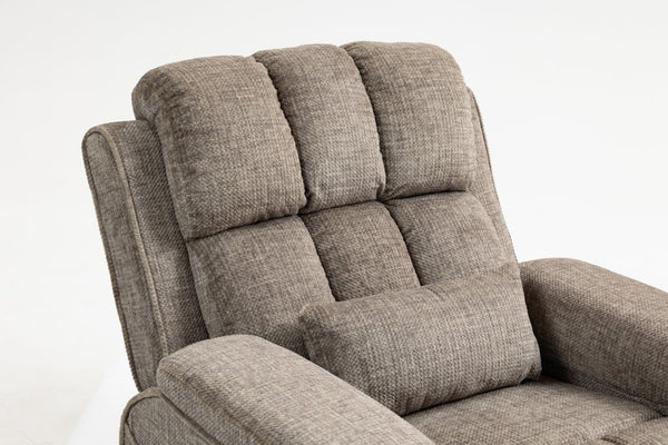 English Elm Oversized Power Lift Recliner Chair with Massage Heating and Usb Charging for Living Room Taupe W547S00072