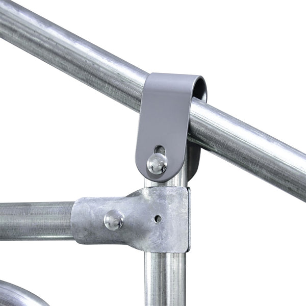 English Elm 9.8' Walk-in Galvanized Steel Chicken Run with Oxford Cloth Roof for 24 Birds T3971S00044
