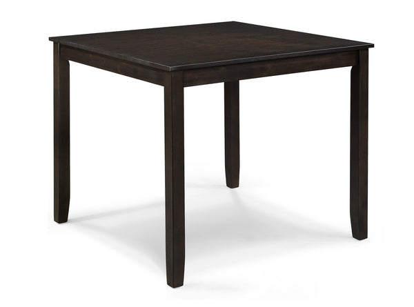 English Elm 5pc Rich Dark Wood Finish Square Dining Set with Ladder-Back Chairs, Compact 36" Table for Nooks B011P375960