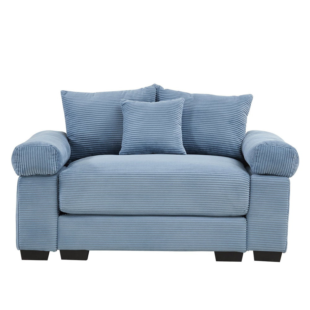 English Elm 54.3" Oversized Modular Sectional Couch - Cloud-Like Comfort, Premium Corduroy, Ergonomic Design & Easy Assembly W714S01345