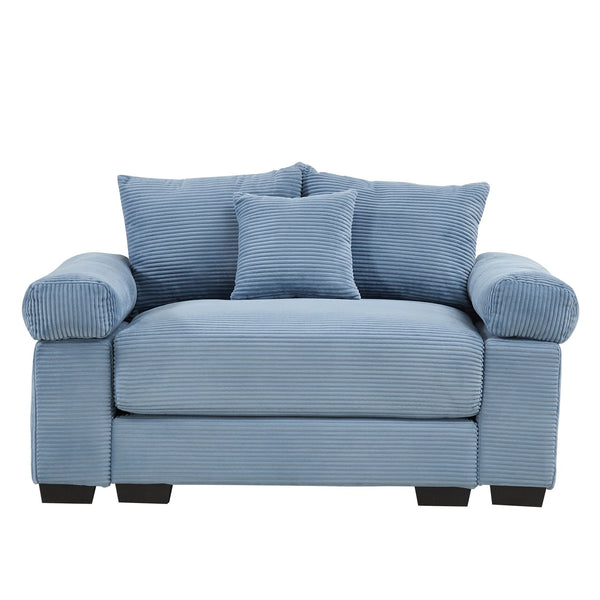 English Elm 54.3" Oversized Modular Sectional Couch - Cloud-Like Comfort, Premium Corduroy, Ergonomic Design & Easy Assembly W714S01345