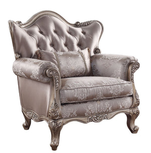 English Elm Jayceon Wingback Accent Chair Tufted Champagne Fabric Queen Anne Legs Parlor Style B2726P411575