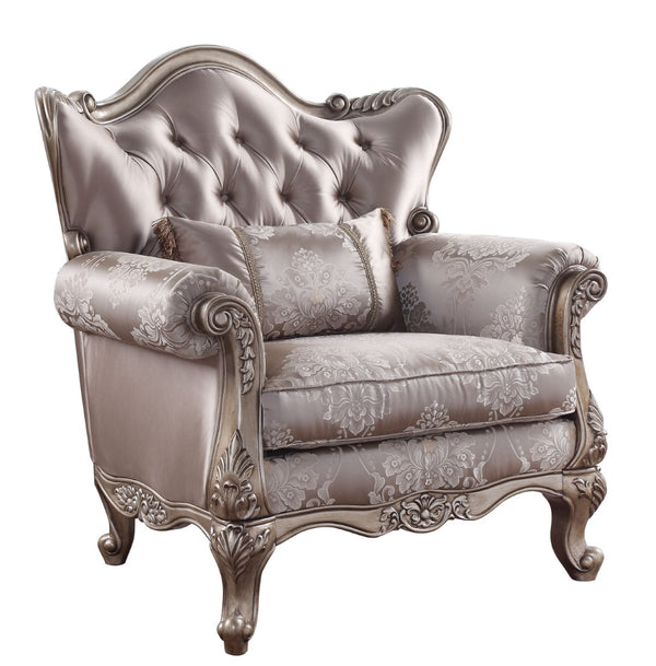English Elm Jayceon Wingback Accent Chair Tufted Champagne Fabric Queen Anne Legs Parlor Style B2726P411575