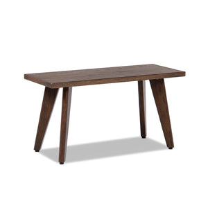 English Elm Jennifer Taylor Home - Capri Solid Red Oak Wood Bench 35.5" Dark Brown — Handcrafted Mid-Century Tapered Legs, Slim Profile for Small Spaces B2719P395570
