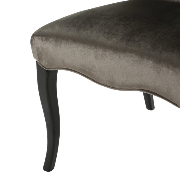 English Elm Christopher Knight Home® - HAYDEN Tufted Velvet Dining Chair Set of 2 Grey — Armless Modern KD Chairs, Elegant 42.8x22.2x18.3 55559.00NVLT