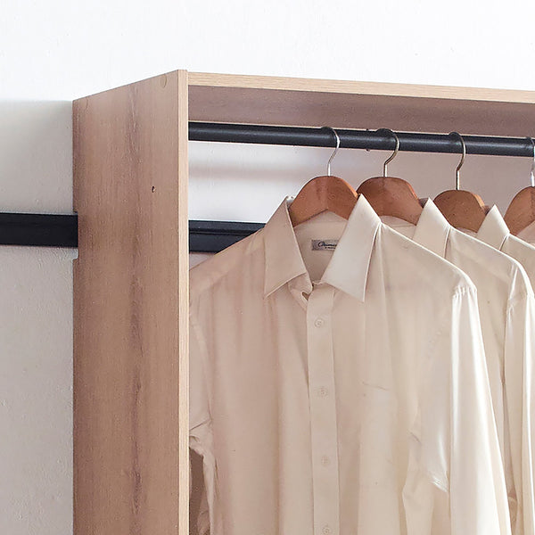 English Elm Devi Oak Wall Mounted Closet System - Stylish, Durable Storage Solution For Modern Bedrooms & Entryways B040P311956