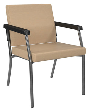 OSP Home Furnishings Bariatric Guest Chair with Reinforced Metal Frame and Pu Arm Pads for Medical Waiting Areas BC9601-K001