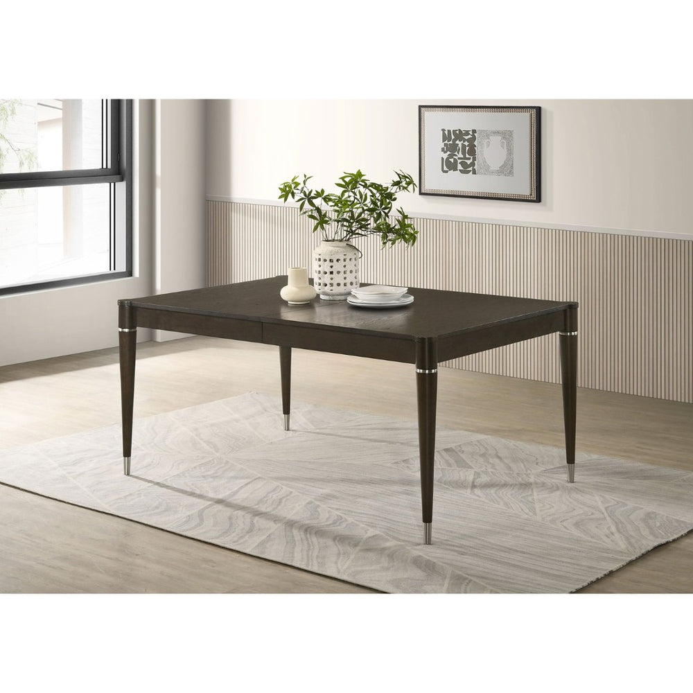 English Elm Blakely Ash Veneer Extension Dining Table with Tapered Legs for Transitional Spaces B062P451702