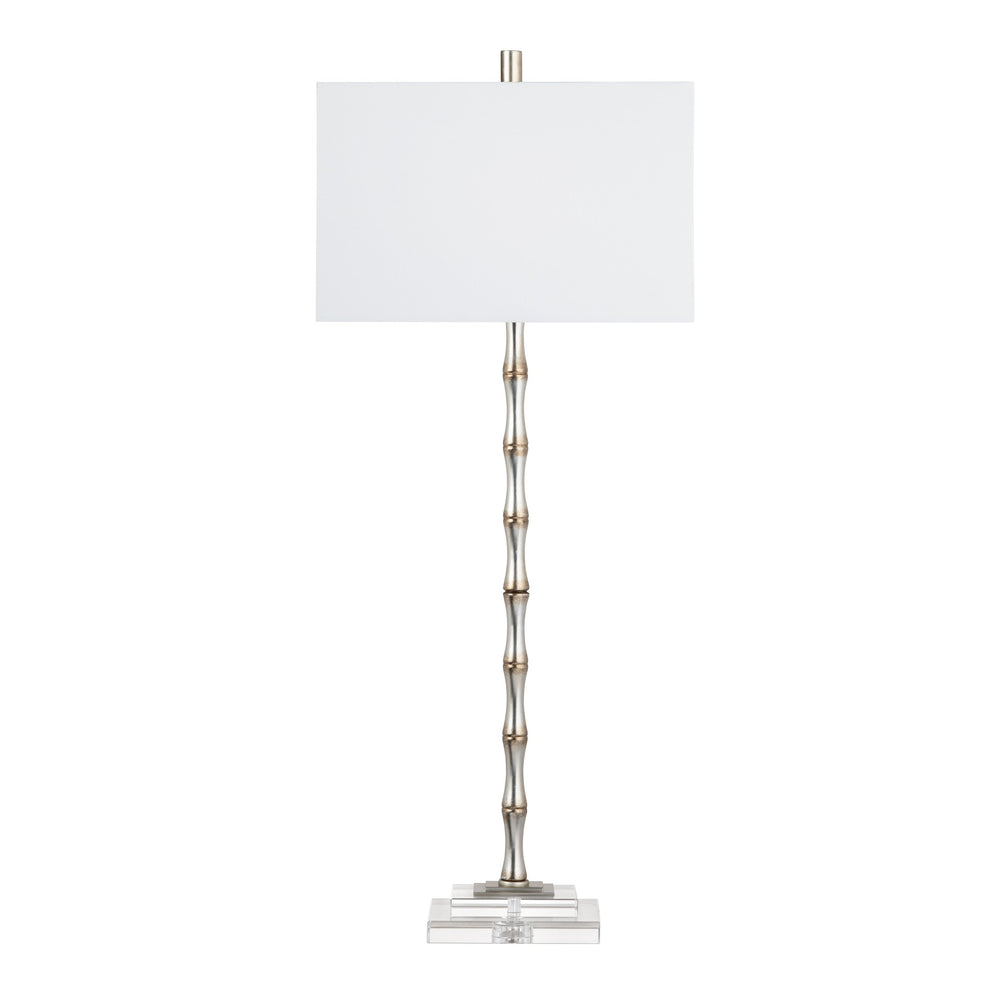 Crestview Collection Transitional Buffet Lamp - Slim Bamboo Design With Champagne Finish & Crystal Base For Elegant Lighting   Cvaer2022