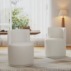 English Elm Christopher Knight Home® - Modern Swivel Upholstered Side Chair Set Of 2 - Beige, Plush Comfort For Stylish Living Spaces N768P331578B_2