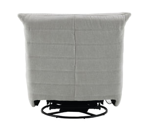 English Elm Talmon Plush Chenille Glider Recliner with 360° Swivel, Manual Recline, Foam Comfort, Low Clearance Oyster grey 37.5 L x 32.7 W x 37 H B2726P245871